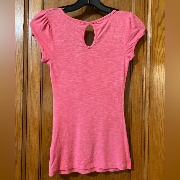 Vintage Bebe Y2K Crystal Logo Cap/Short Sleeve Shirt Size XS in Smokey Rose - Picture 4 of 7